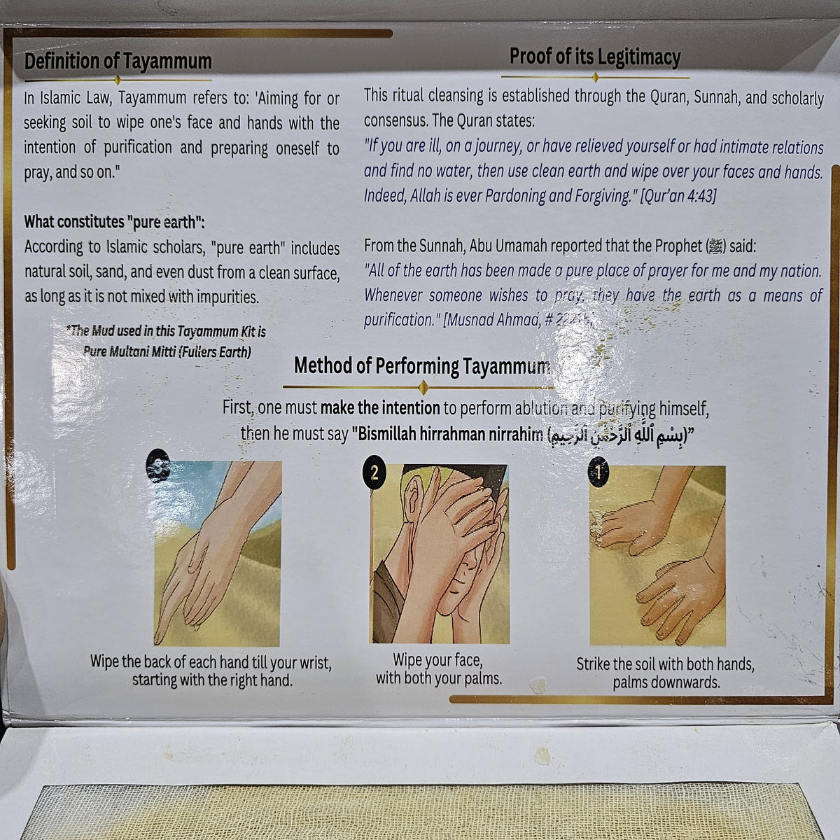 Tayammum Kit – Portable Natural Earth Kit for Salah